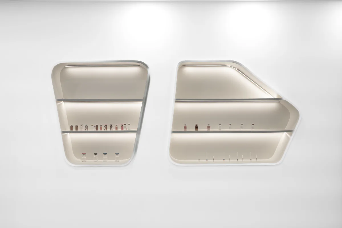 Peptide vial samples displayed inside the Certiva manufacturing facility